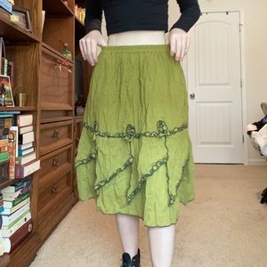 Green Hippie Skirt